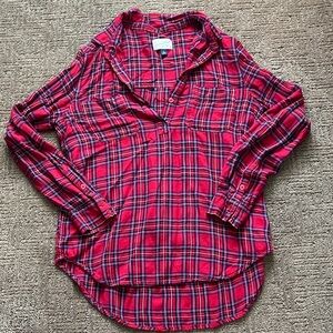 Universal Thread Red Plaid Button-Down Shirt